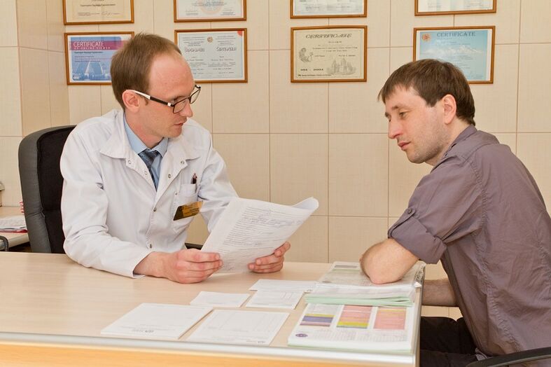 Pazientearen prostatitisa espezialista baten harreran